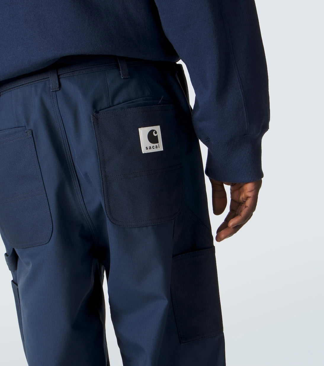 Sacai - بنطال واسع الساقين بحزام