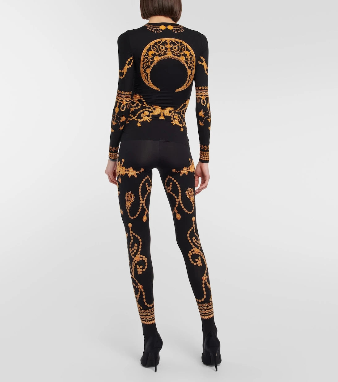 Marine Serre - Printed jersey top