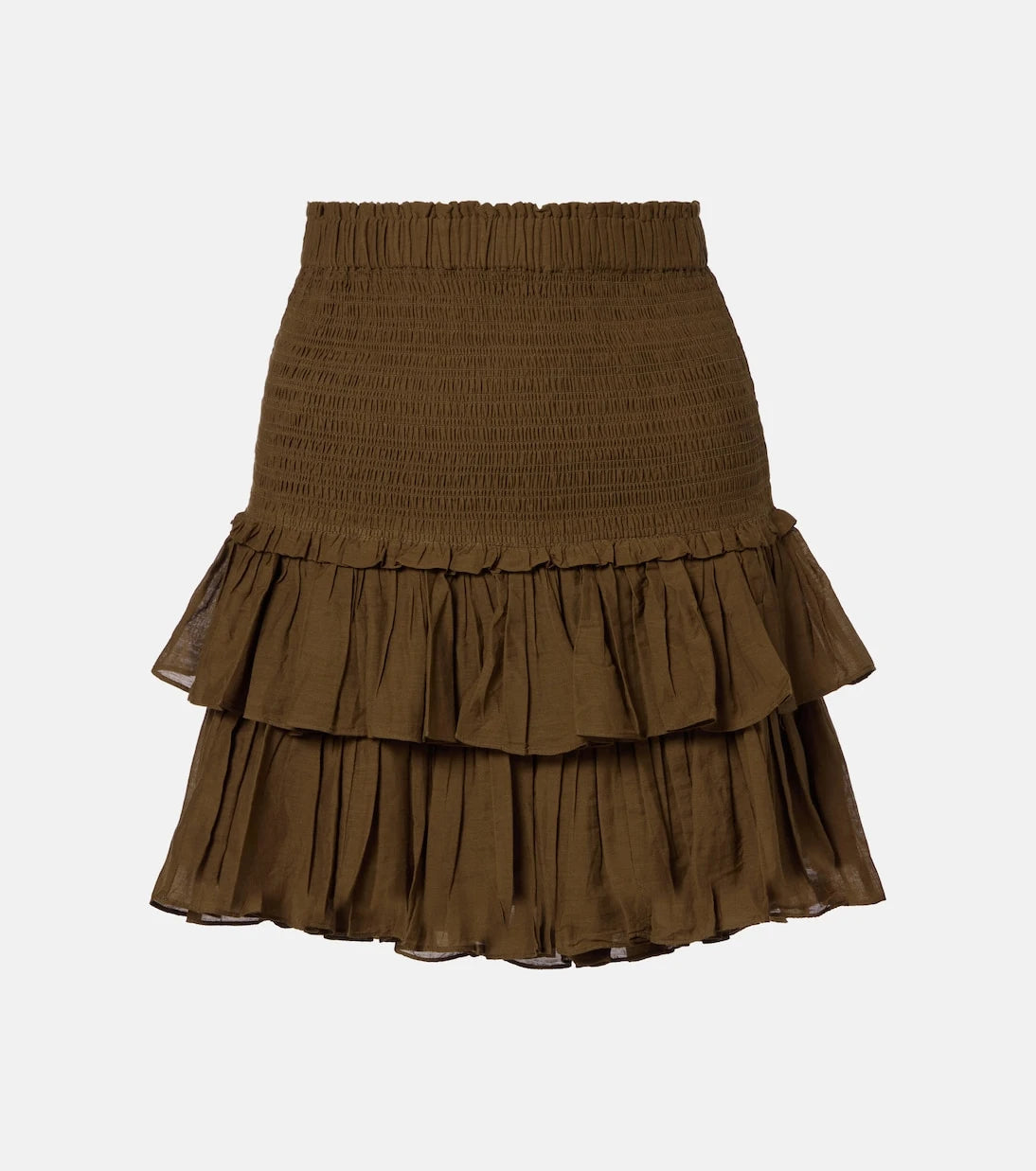 Marant Etoile - Naomi smocked cotton-blend miniskirt