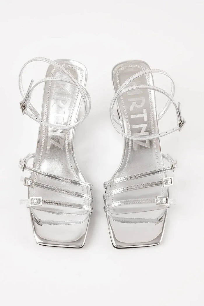 Souliers Martinez eğimli platformlu deri sandalet EDEN