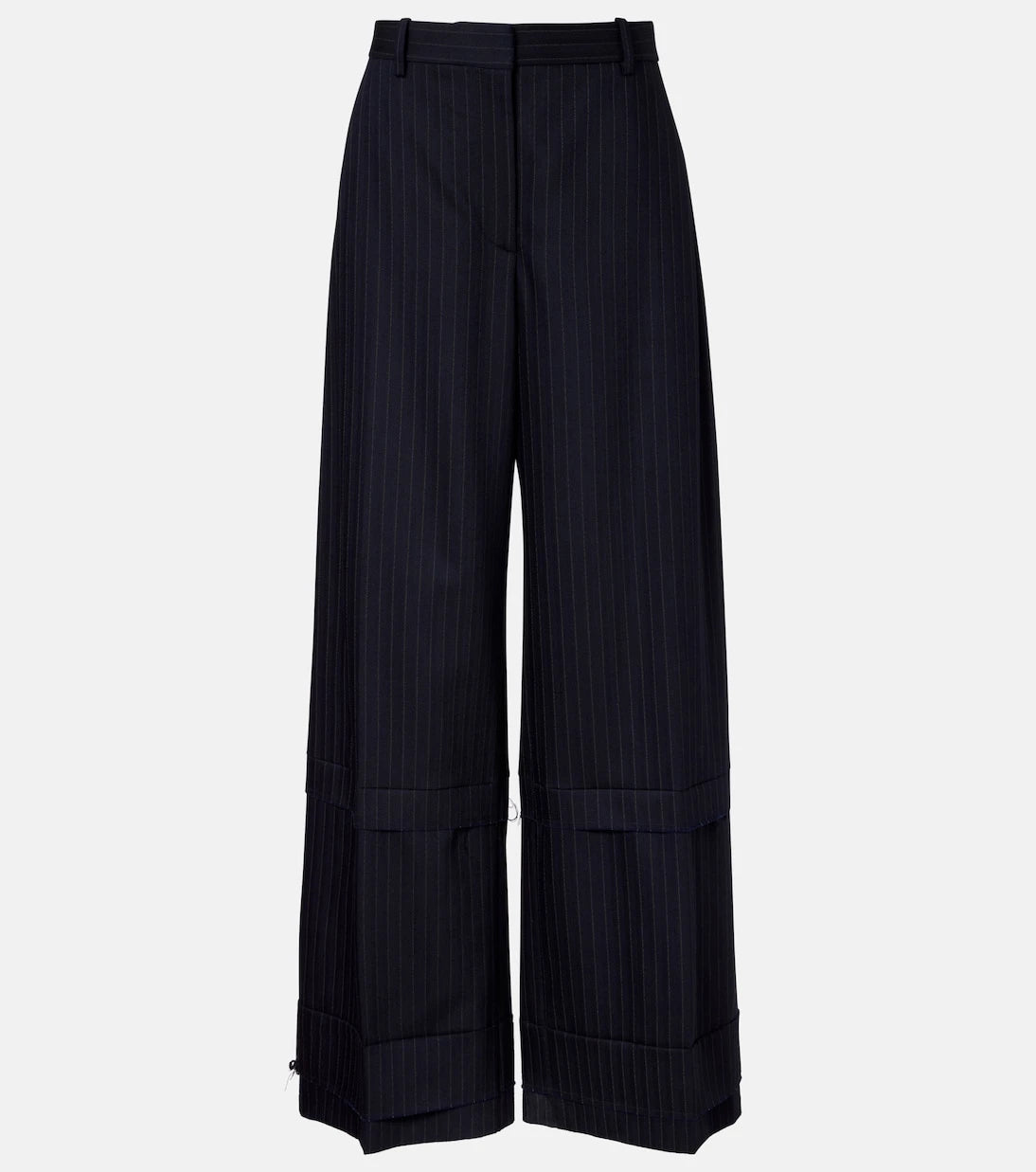 Khaite - Linden pinstripe high-rise wide-leg pants