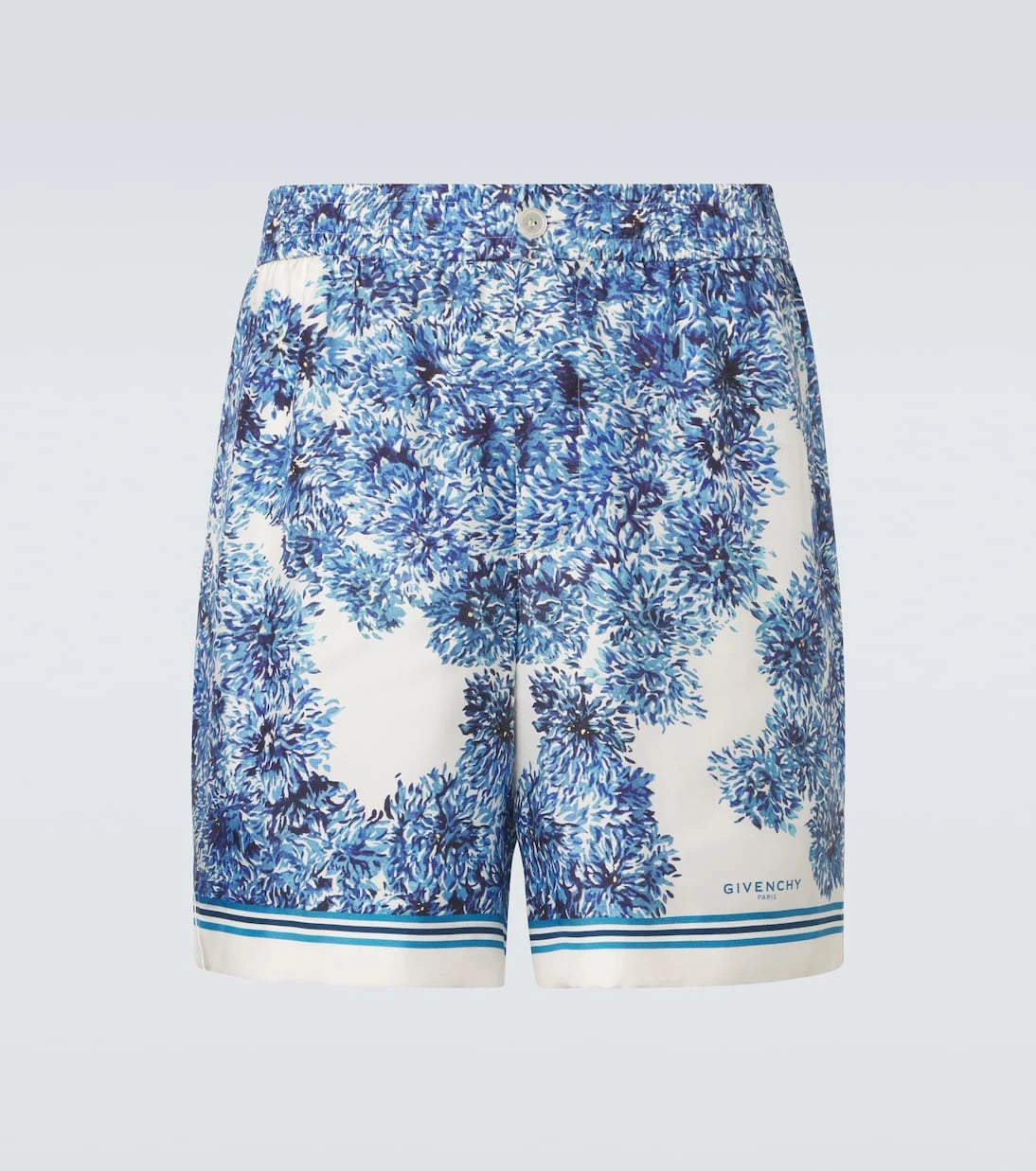 Givenchy - Couture Seam printed silk twill shorts