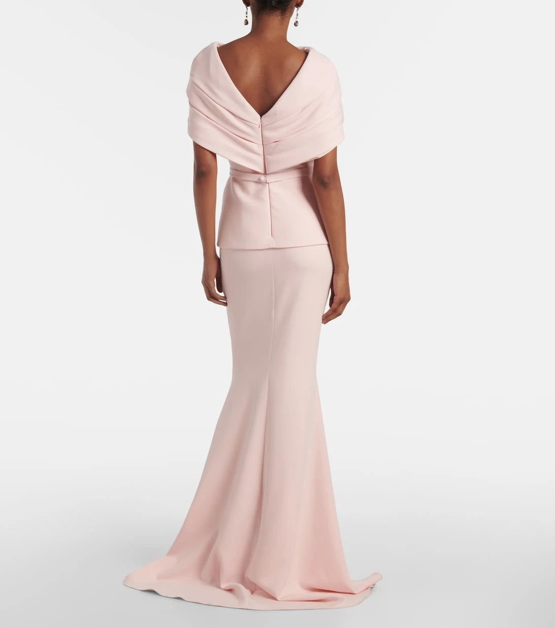 Safiyaa - Loura draped peplum crêpe gown
