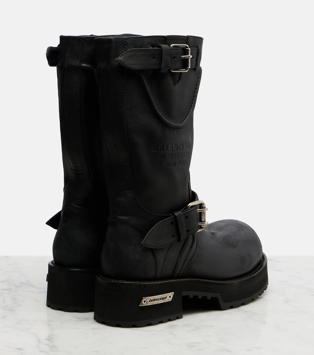 Balenciaga - Venom leather combat boots