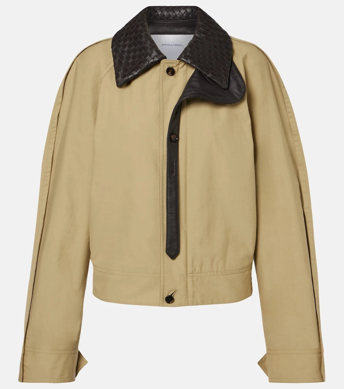 Bottega Veneta - Intrecciato leather-trimmed blouson