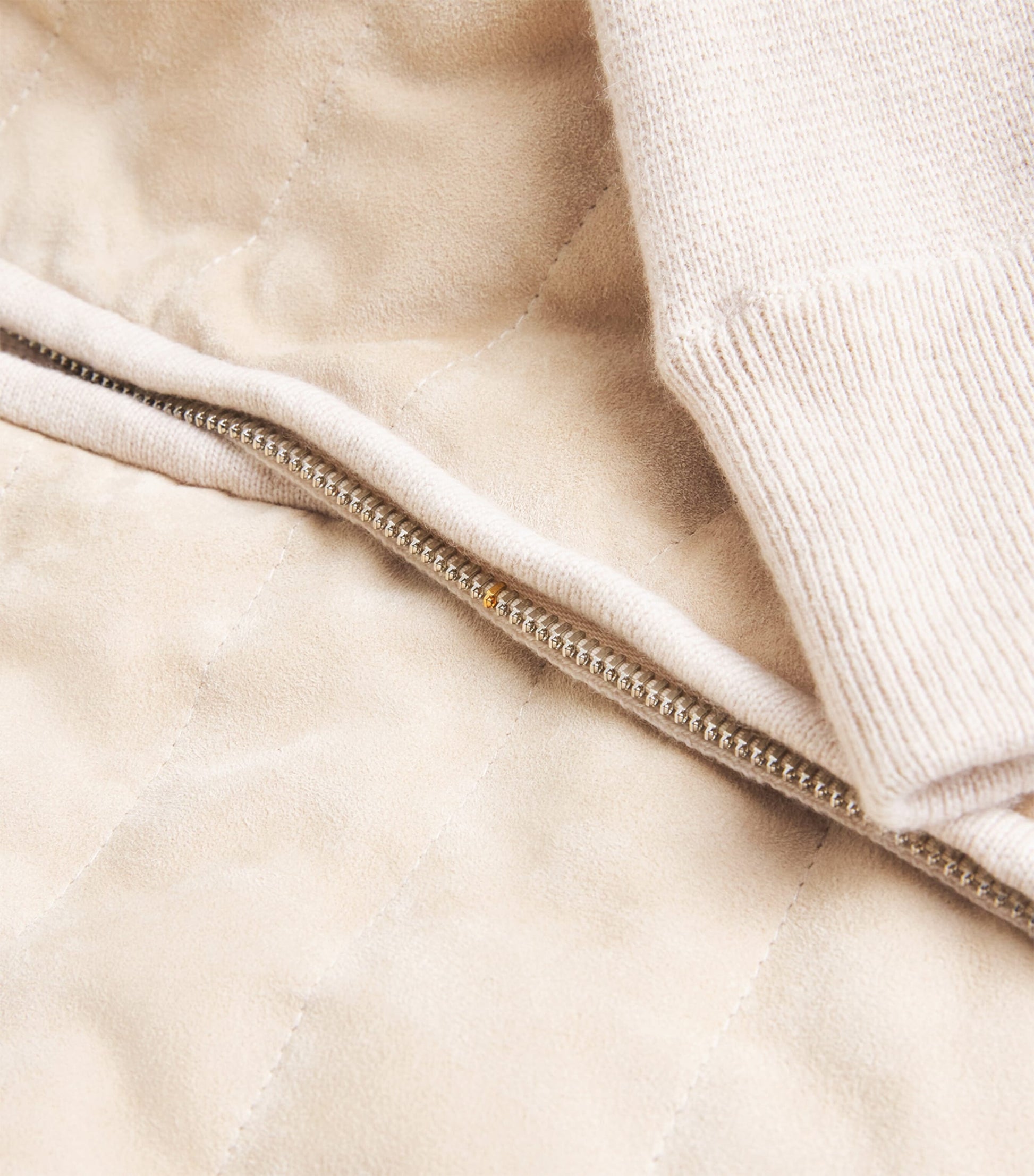 Suede-Trim Cashmere Davos Jacket