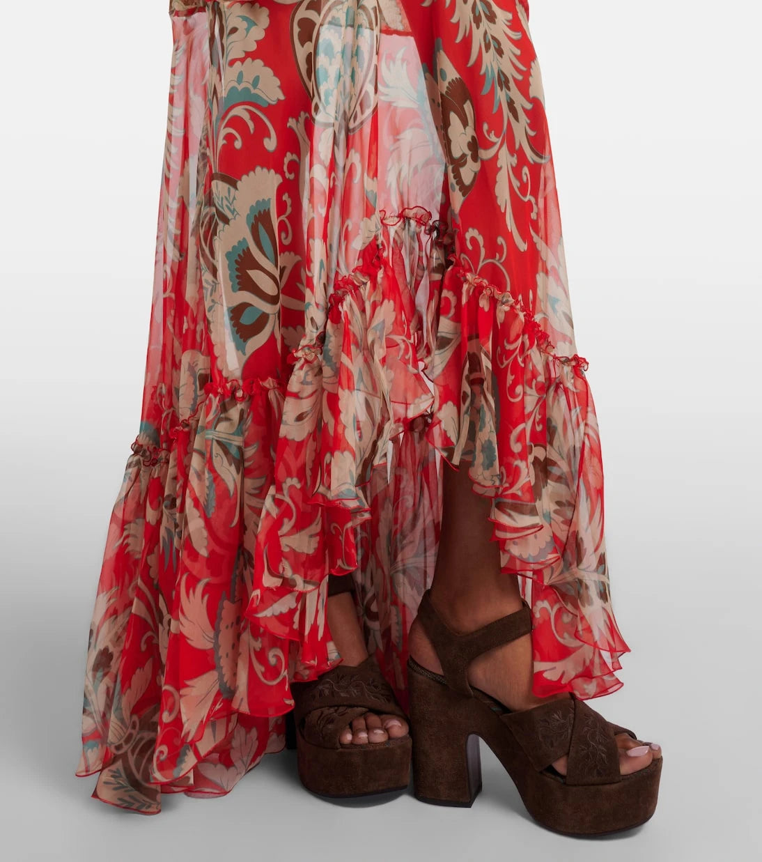 Etro - Printed off-shoulder gown