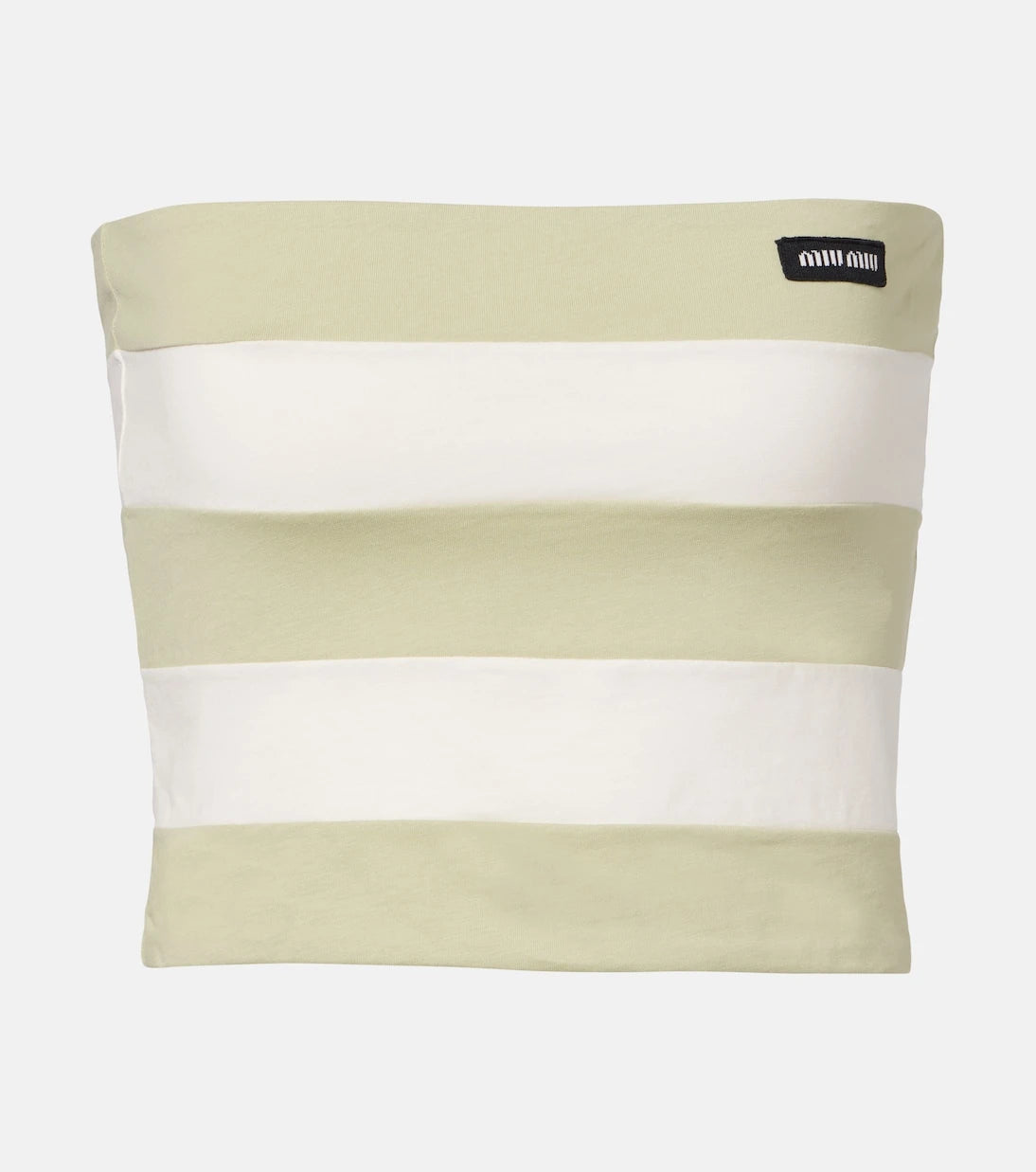 Miu Miu - Striped cotton jersey bandeau top