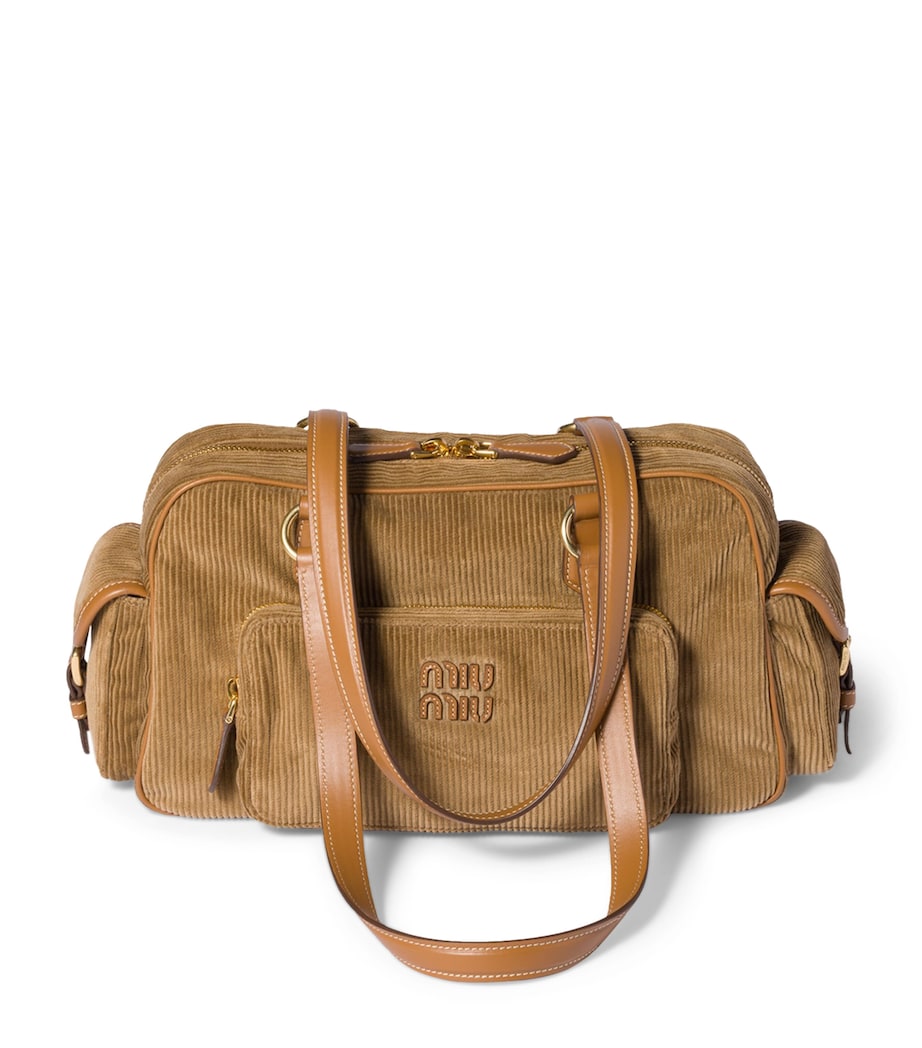 Corduroy Pocket Shoulder Bag