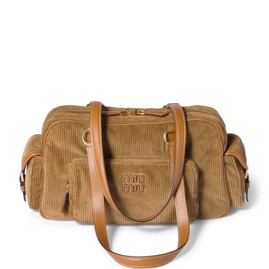 Corduroy Pocket Shoulder Bag