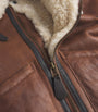 Brown Shearling Aviator Jacket