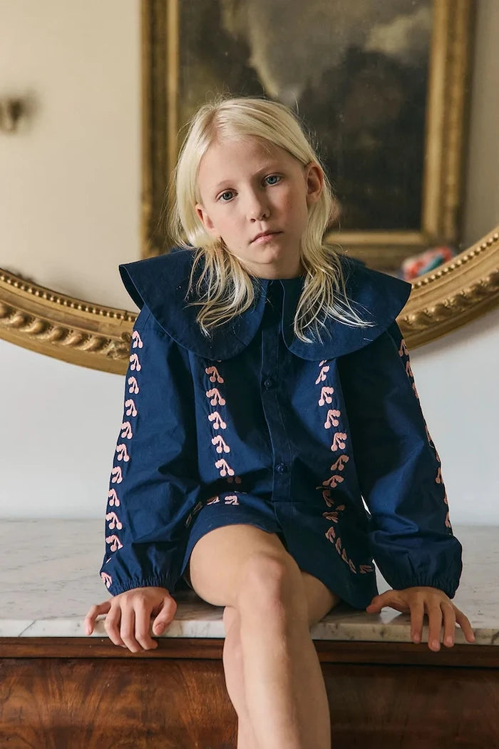 Детска памучна рокля Tinycottons MINI CHERRIES DRESS