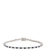 White Gold and Sapphire Bold Linear Tennis Bracelet
