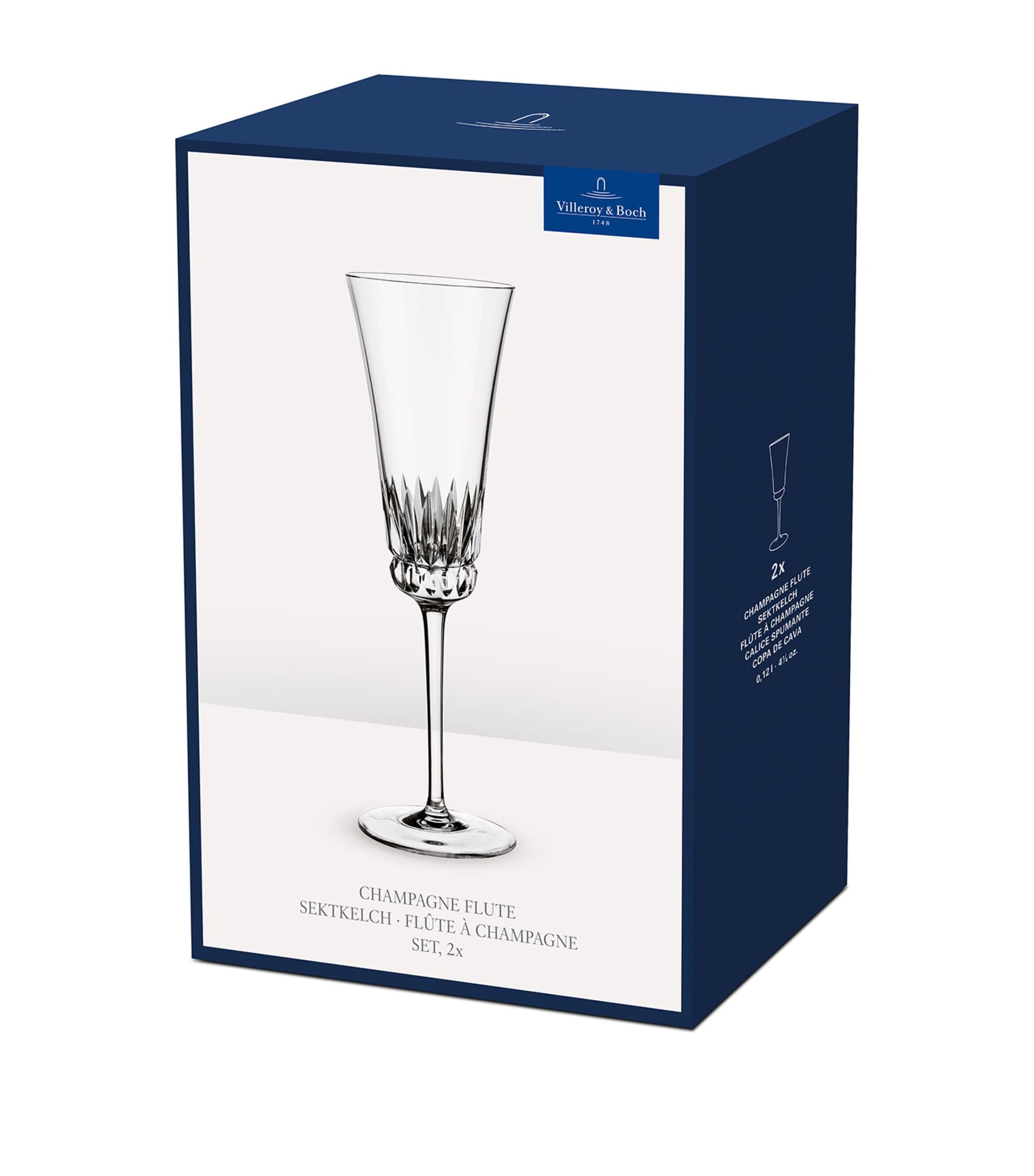 Villeroy & Boch Grand Royal Champagne Flute Set (120ml)