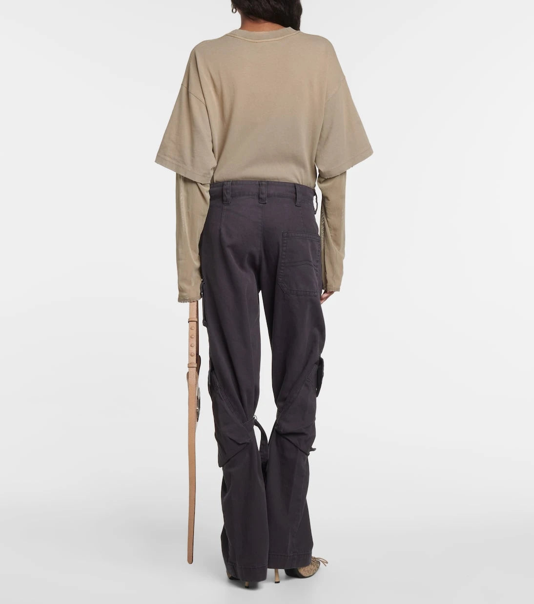 Acne Studios - Normal bel pamuk kanvas kargo pantolon