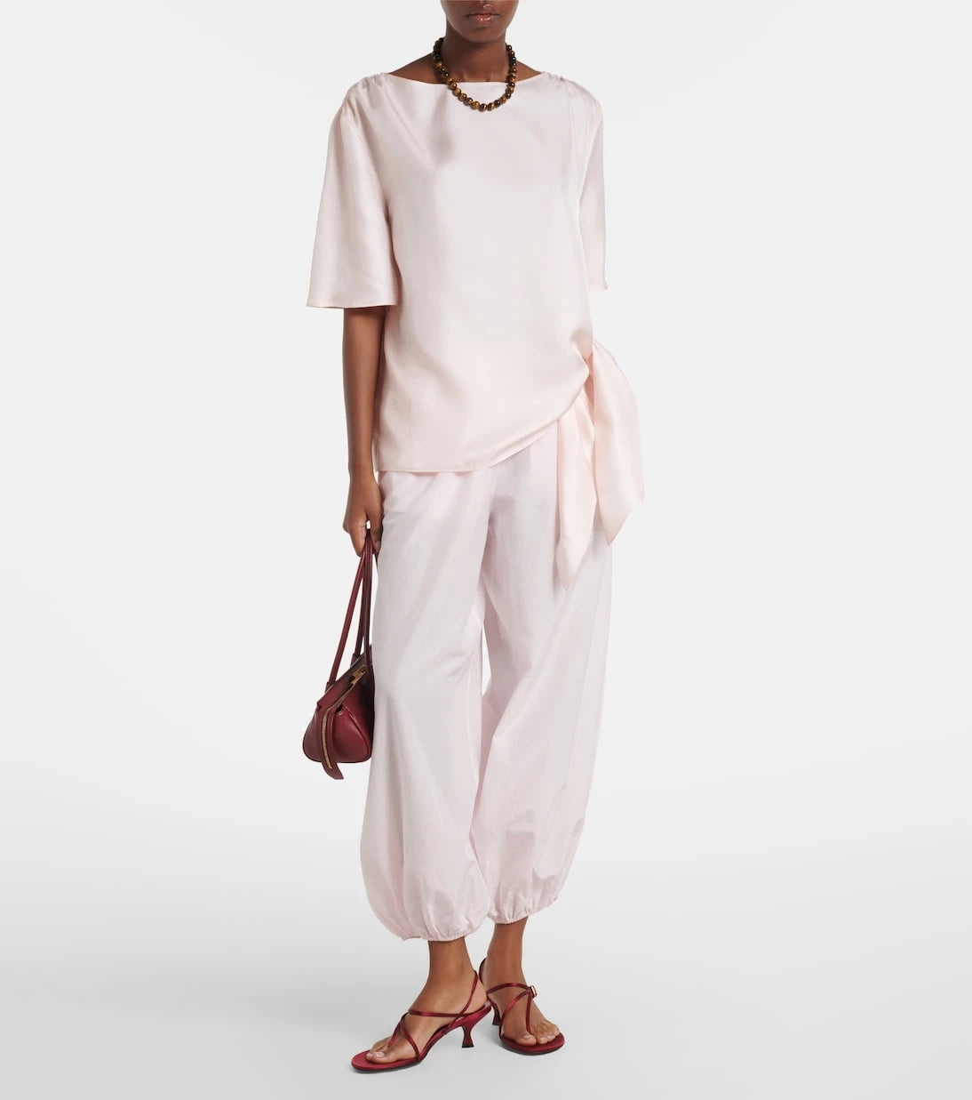 Loulou de Saison - Mano silk satin top