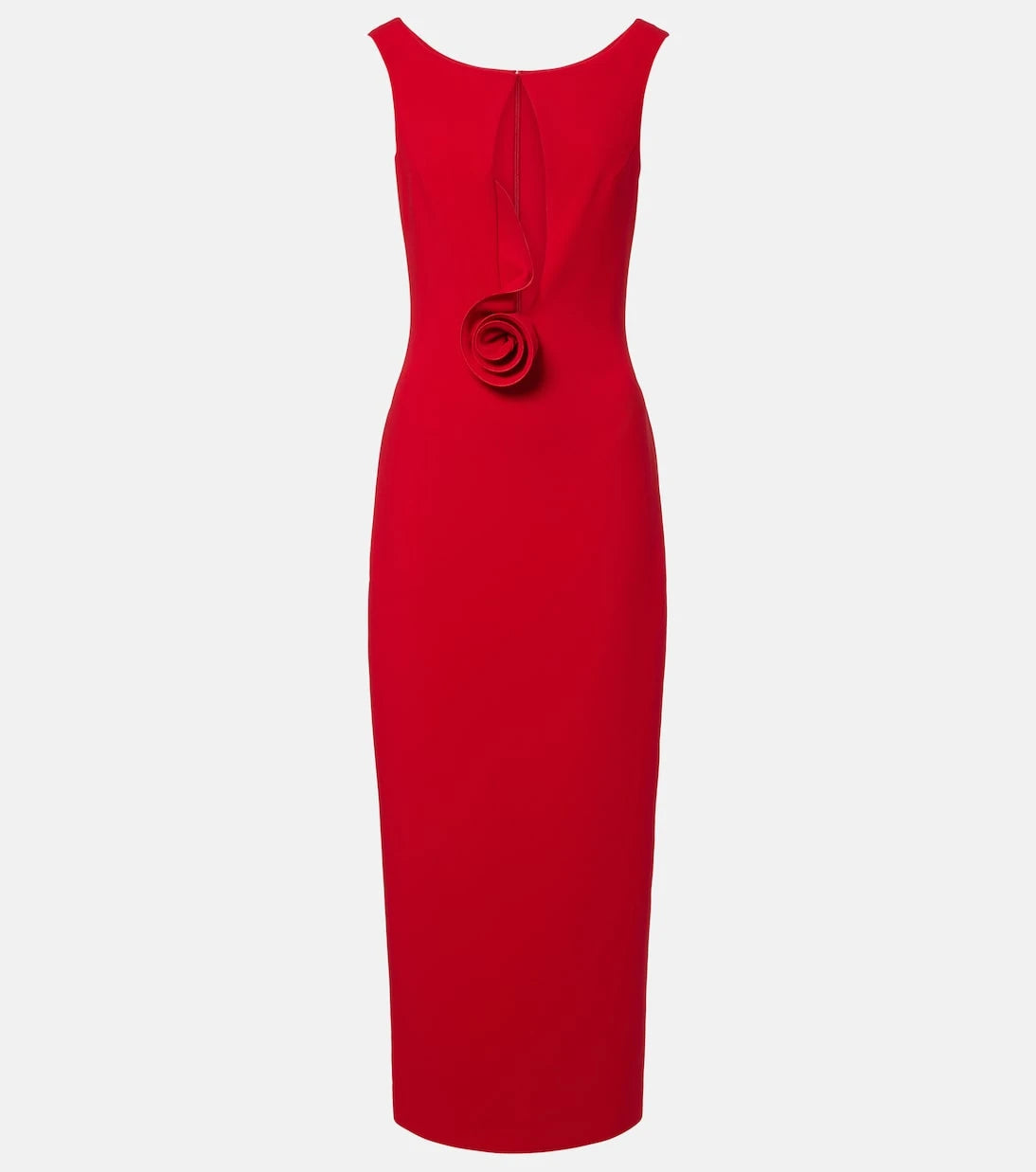 Magda Butrym - Floral-appliqué wool-blend gown