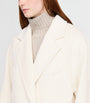 White Wool-Cashmere Cropped Coat