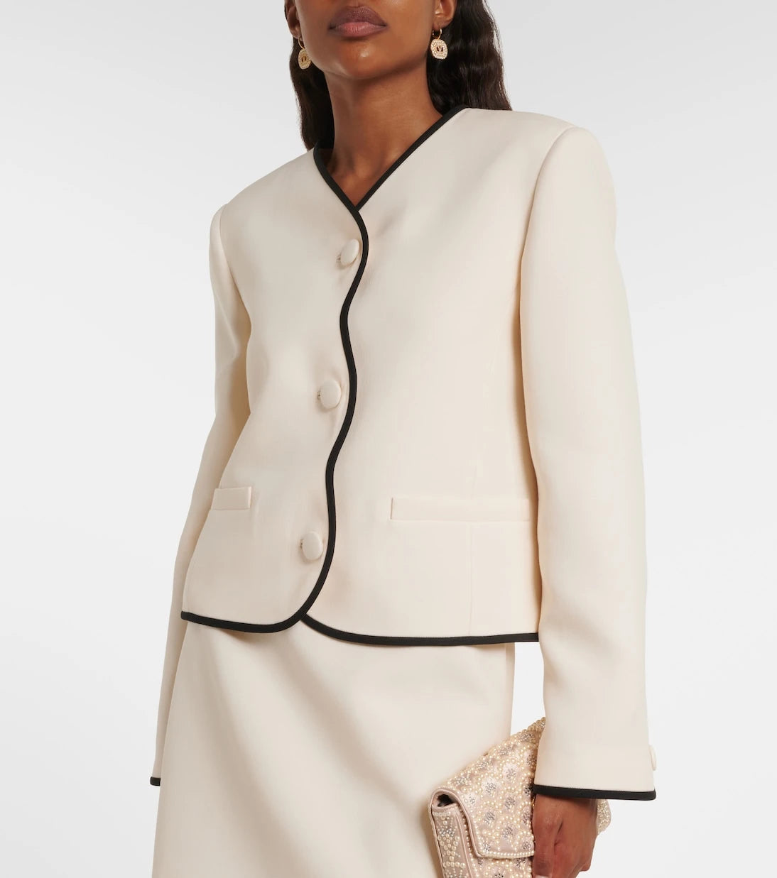 Valentino - Crepe Couture scalloped jacket