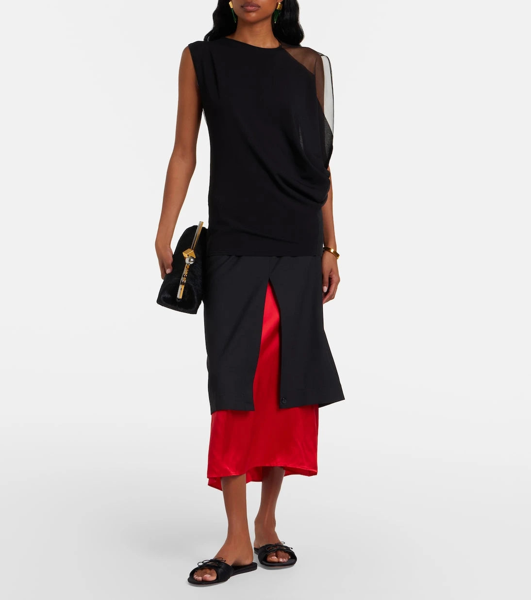 Amina Muaddi - Eleonora bow-detail satin sandals