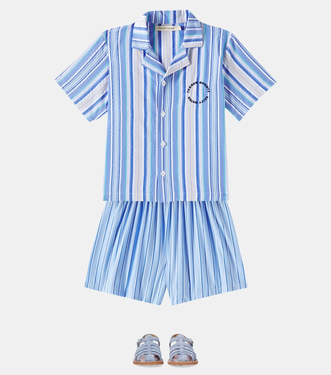 The New Society - Tebas striped cotton shirt