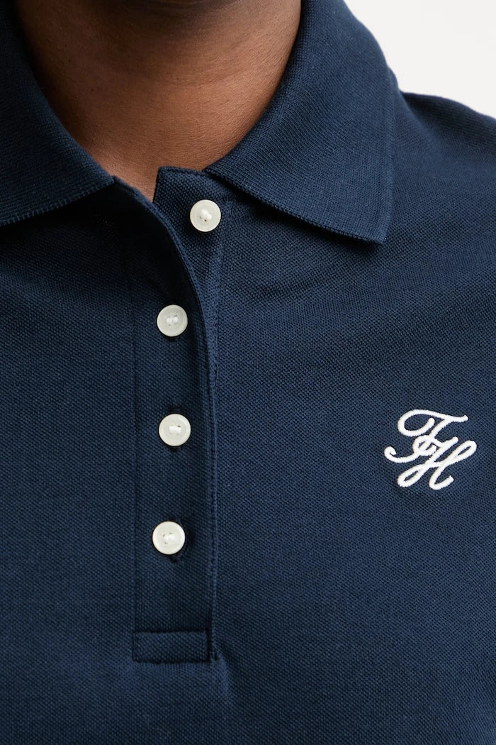 Tommy Hilfiger тениска с яка дамска с памук