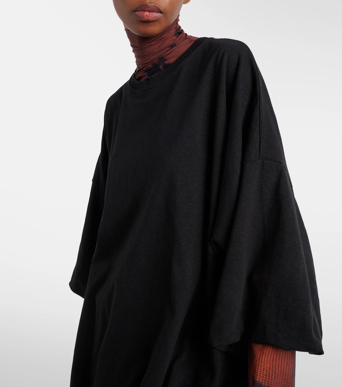 Acne Studios - Eniko logo gathered cotton-blend jersey T-shirt