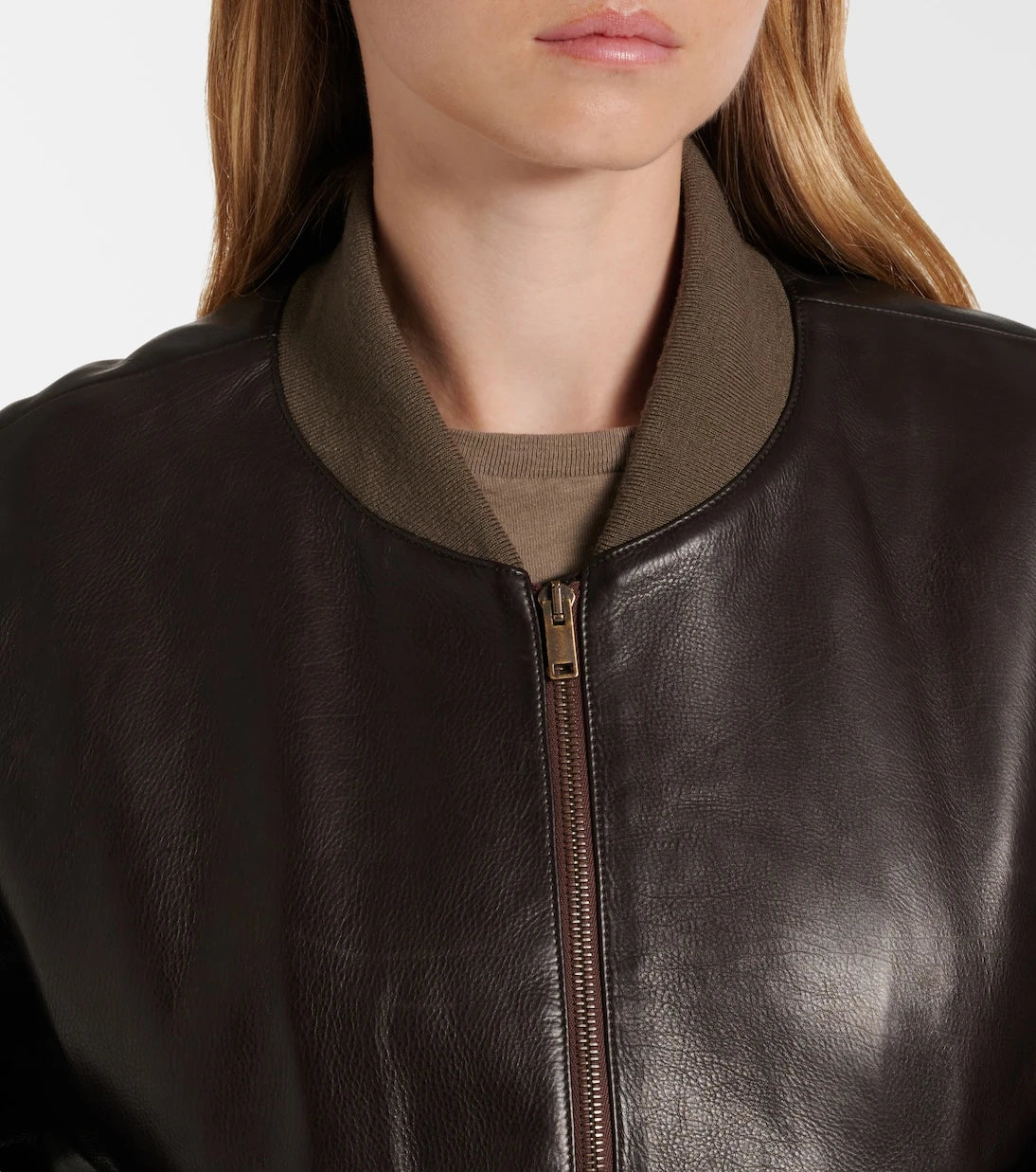The Row - Morisel leather bomber jacket