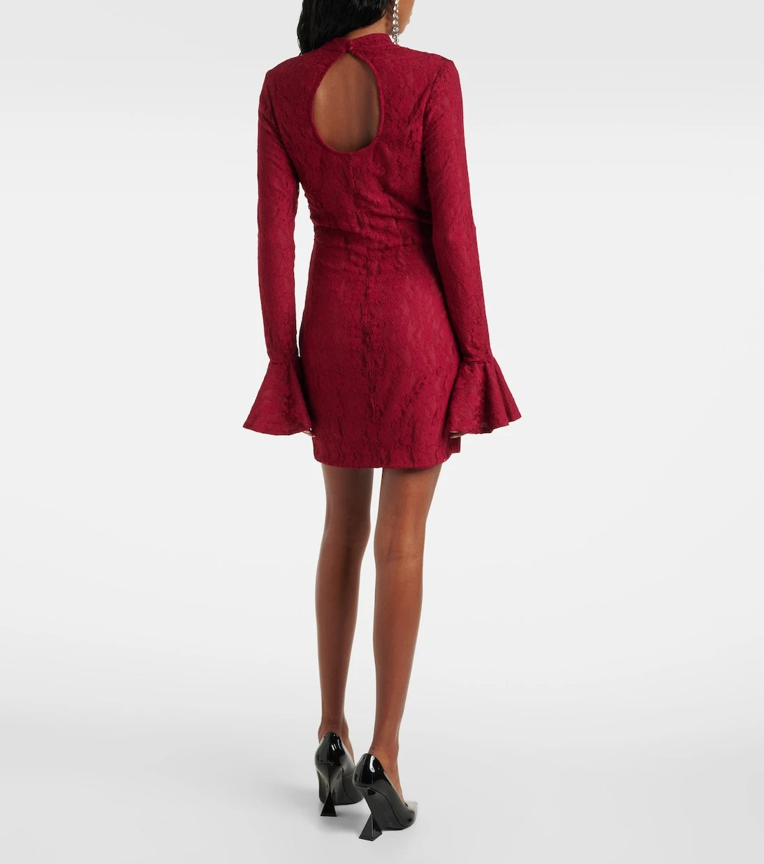 Rotate - Open-back lace minidress