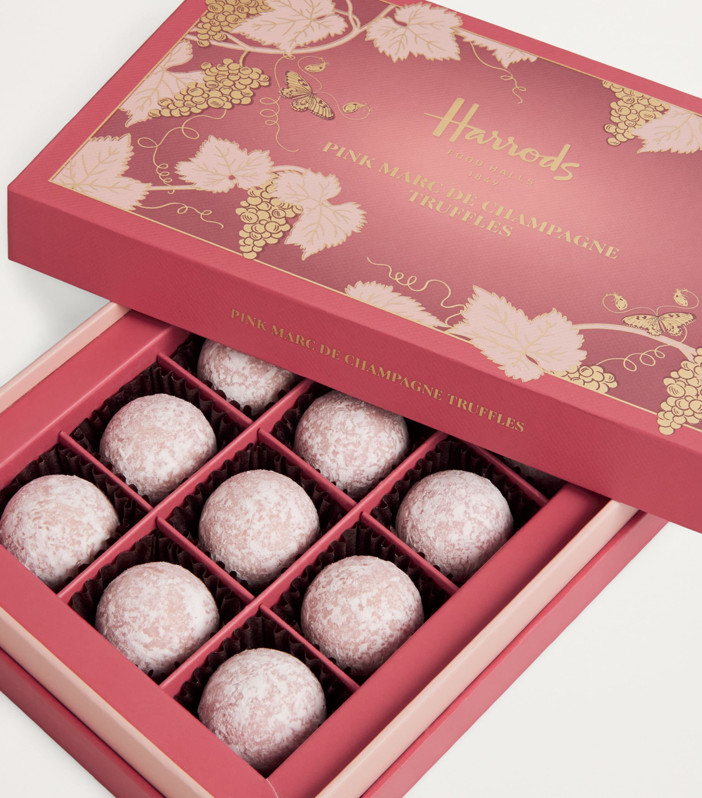Harrods Pink Marc de Champagne 15-Piece Truffles (175g)
