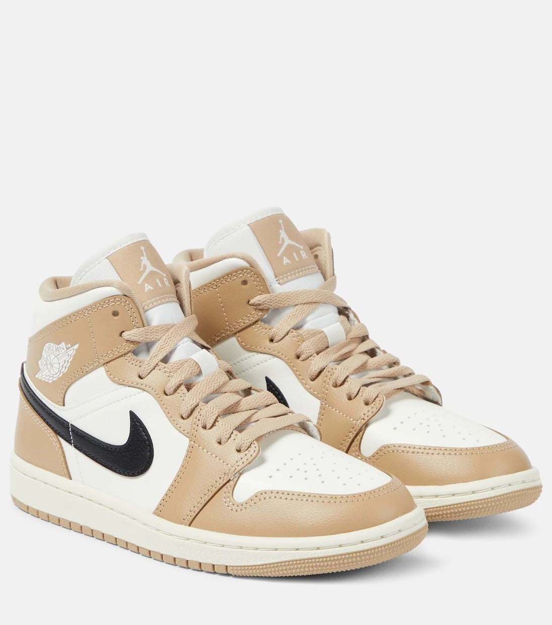 Nike - Jordan 1 Mid deri spor ayakkabı
