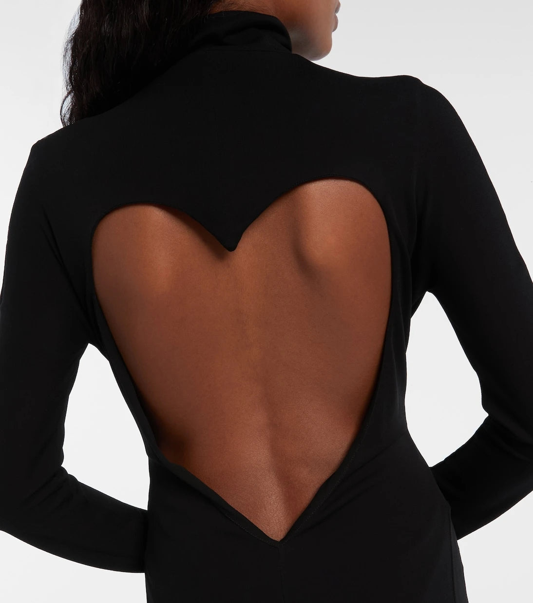 Alaïa - Heart cutout jersey midi dress