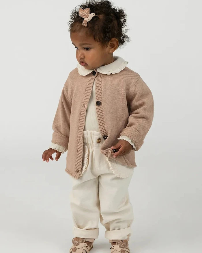 Бебешка памучна жилетка Donsje Danta Cardigan Fluffy Bunny