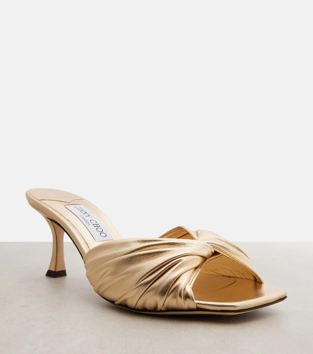 Jimmy Choo - Skye metallic leather mules