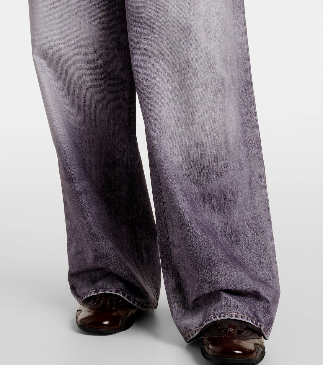 Acne Studios - Printed cotton poplin wide-leg pants