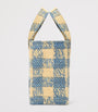 LOEWE Beige x Paula's Ibiza Small Gingham Font Tote Bag