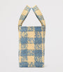 LOEWE Beige x Paula's Ibiza Small Gingham Font Tote Bag