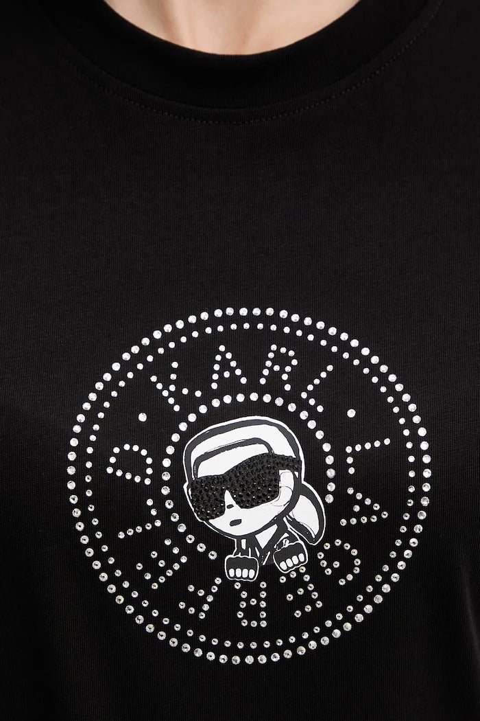 Karl Lagerfeld тениска дамска памучна IKON