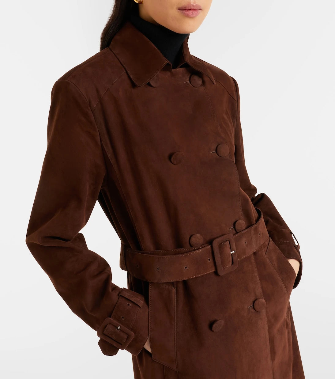 Nour Hammour - Tate suede trench coat
