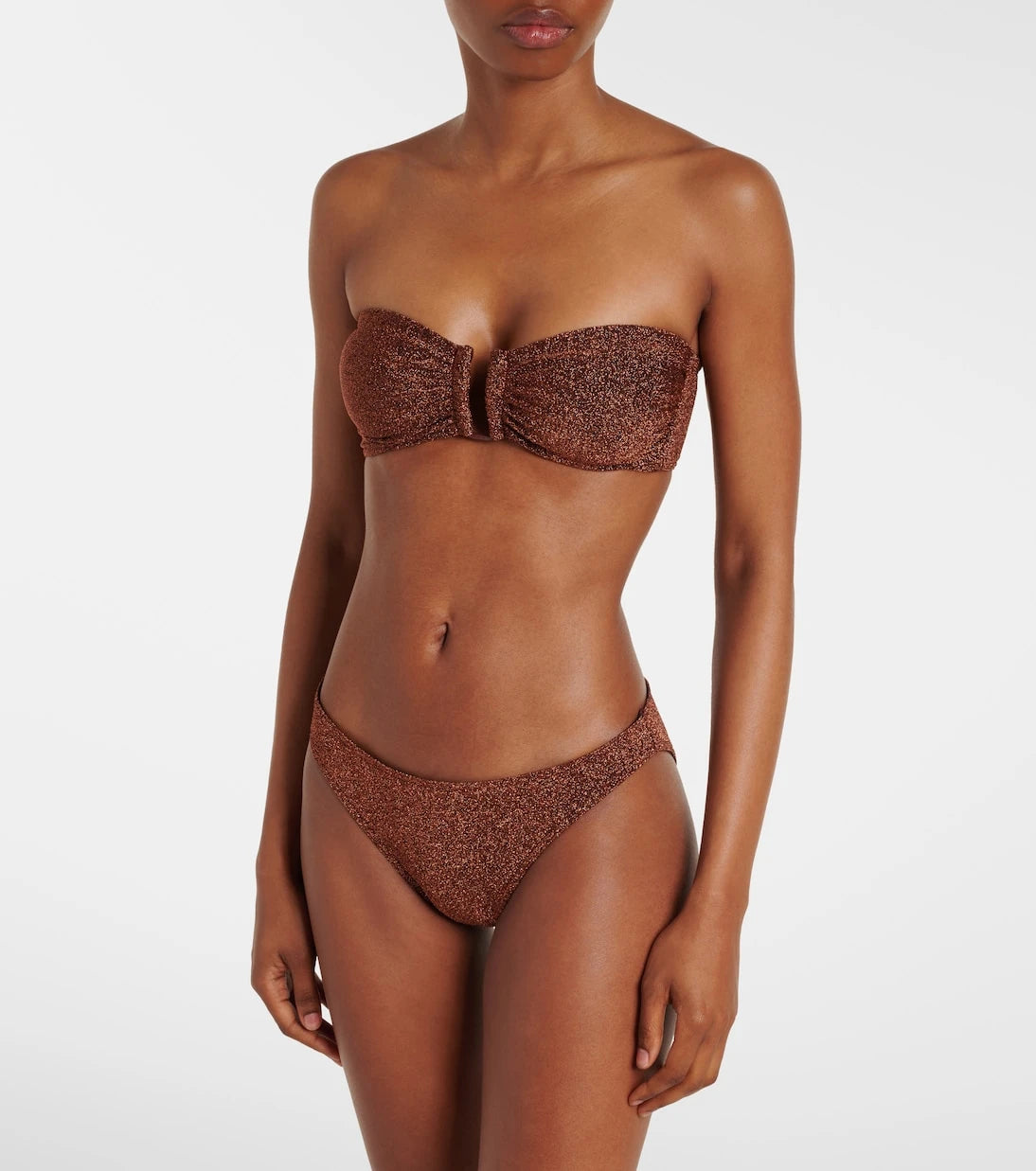 Eres - Etincelant lurex® bandeau bikini bottoms