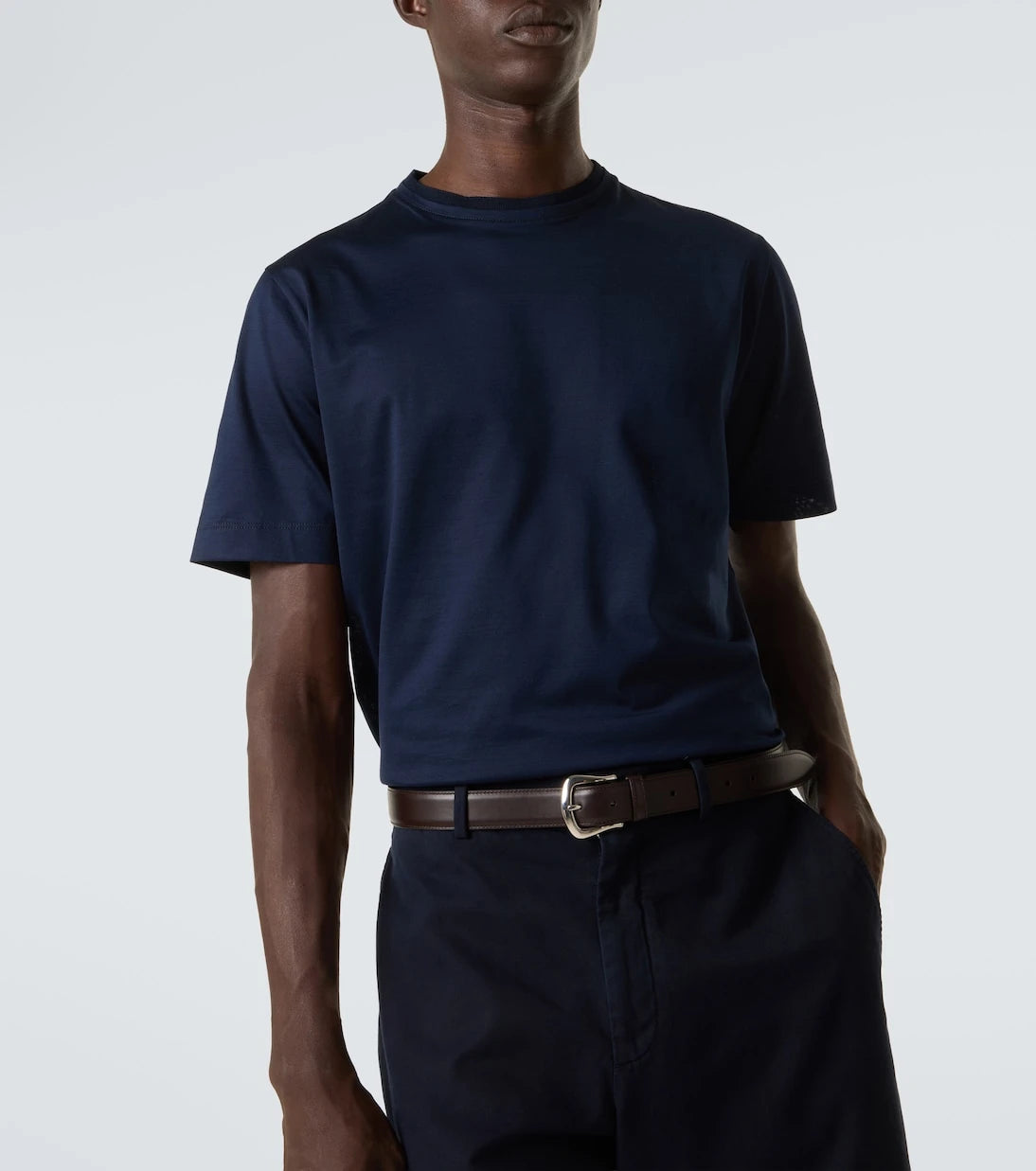 Canali - تي شيرت قطني Lisle
