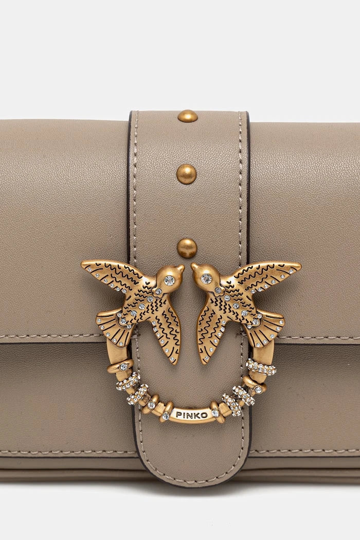 Pinko чанта crossbody дамска от кожа