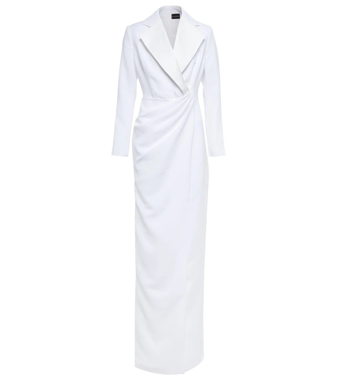 Rasario - Satin-paneled crêpe gown