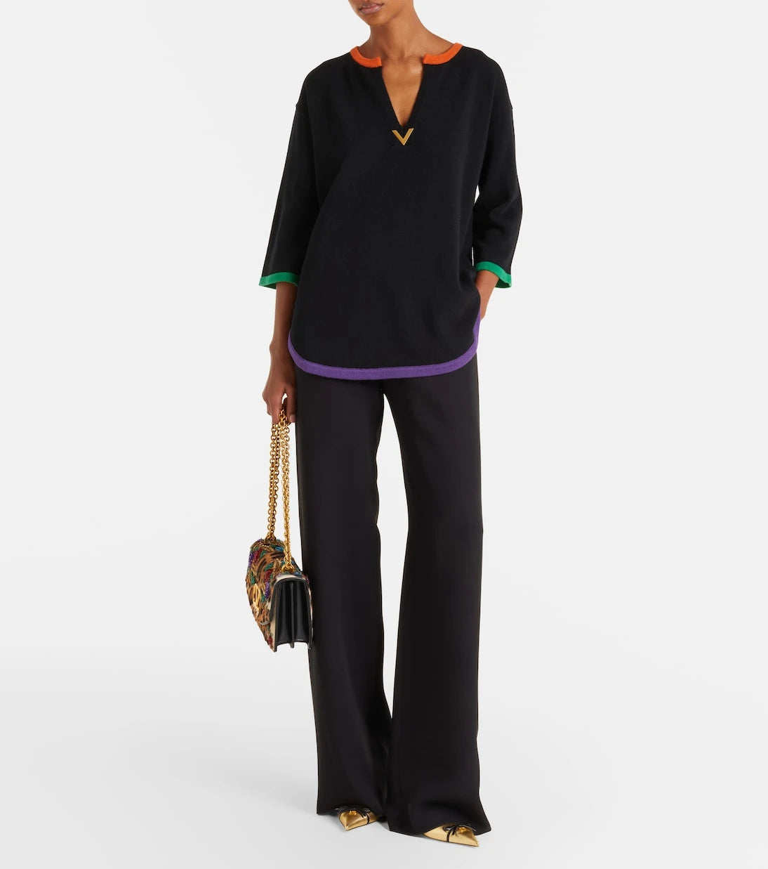 Valentino - VGold virgin wool sweater