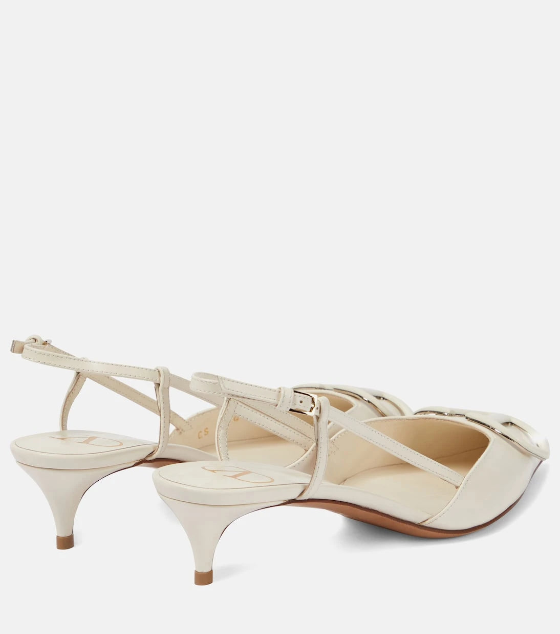 Valentino Garavani - VLogo leather slingback pumps