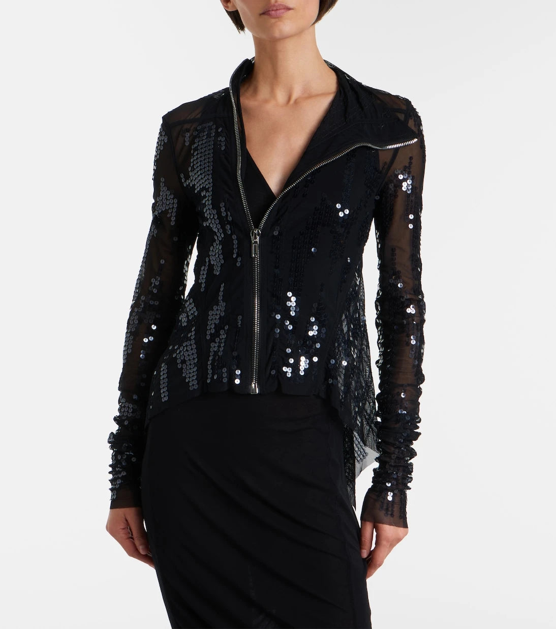 Rick Owens - Gary sequined tulle jacket