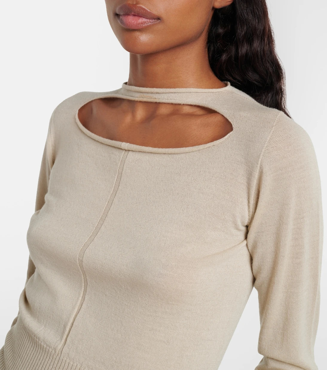 Rick Owens - Cutout virgin wool top