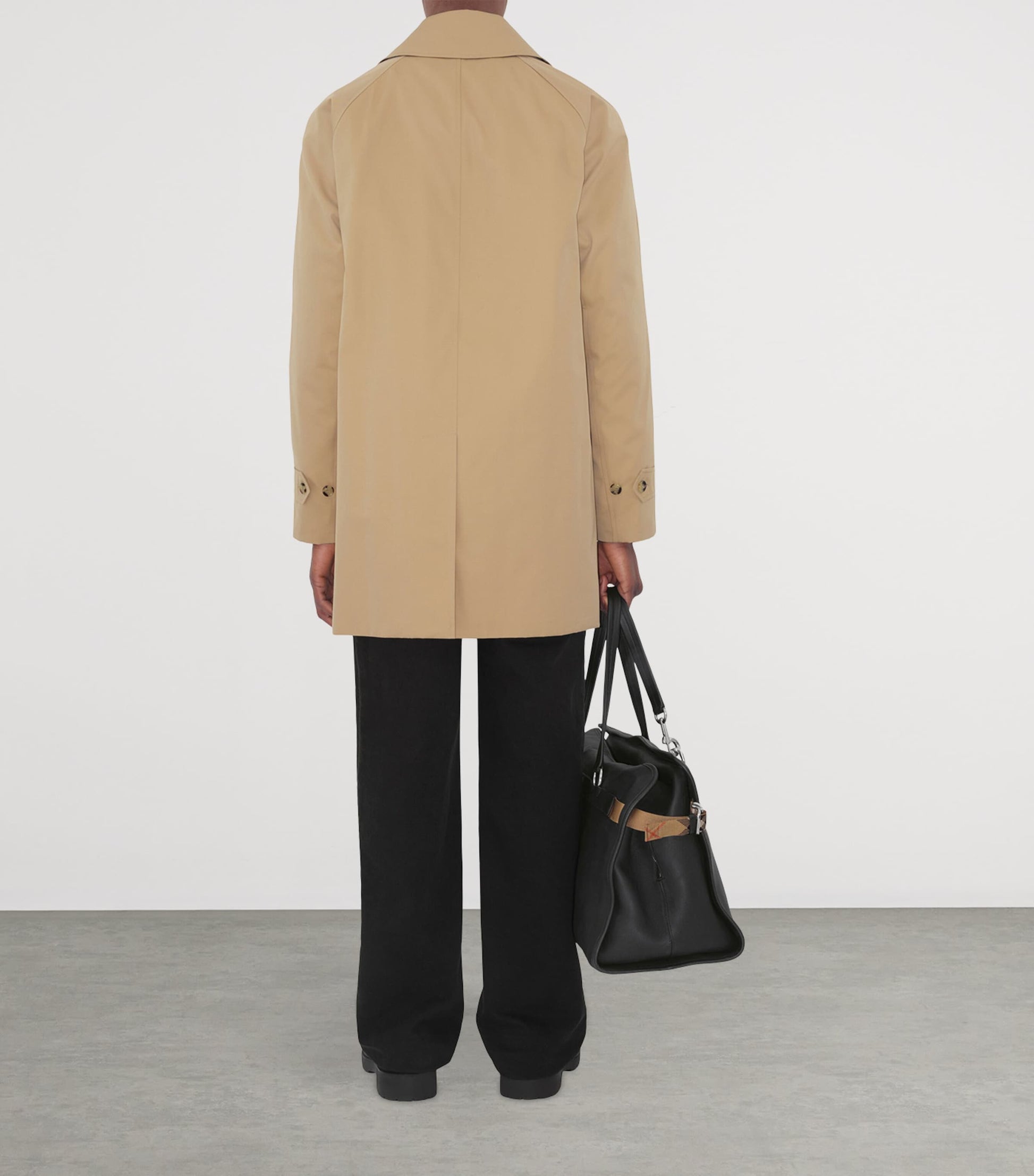 Burberry Yellow Cotton Camden Heritage Short Car Coat