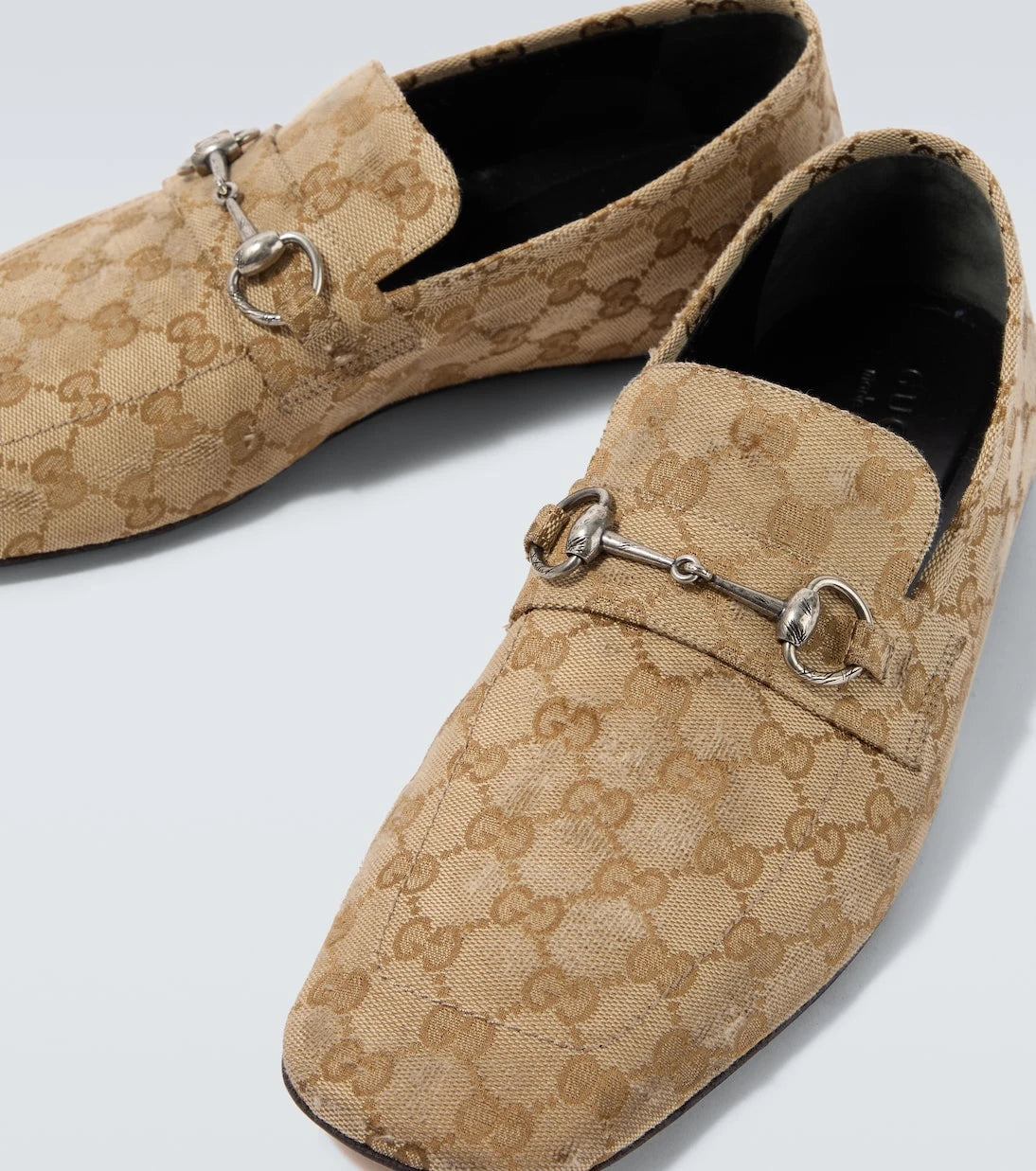 Gucci - Horsebit GG Canvas distressed loafers