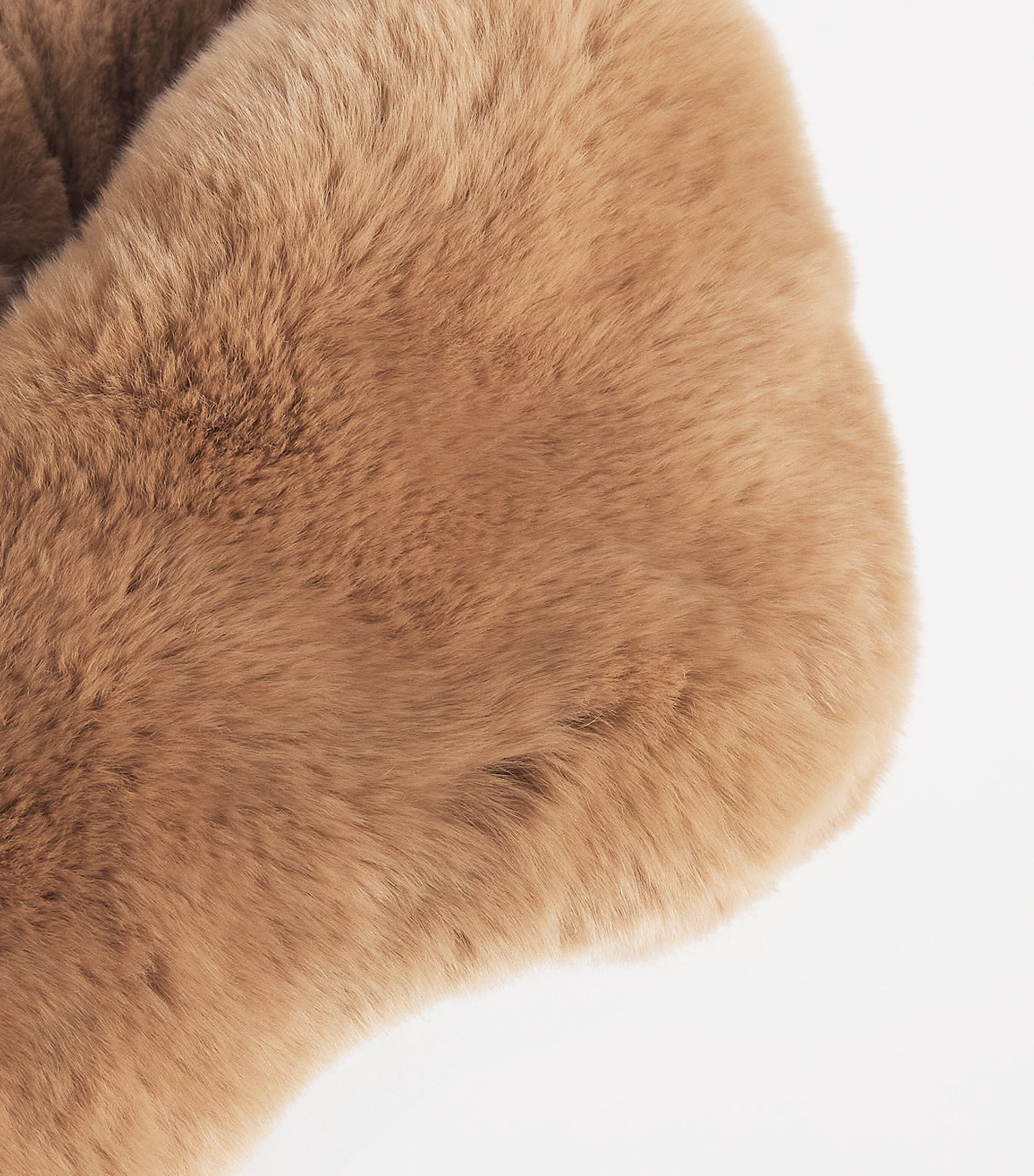 Yves Salomon Beige Rex Rabbit Headband